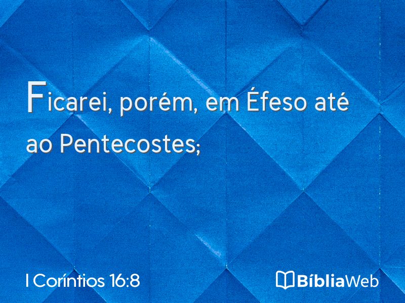 I Coríntios 16:8 em imagem para compartilhar