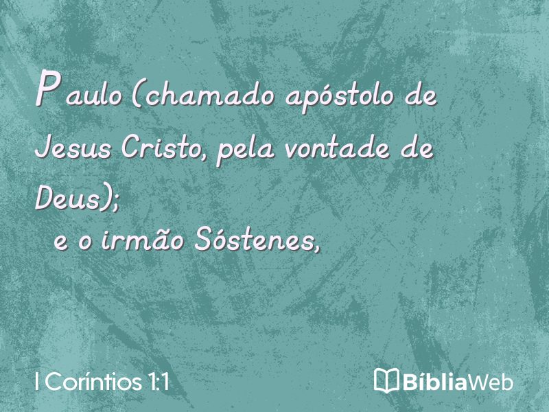 I Coríntios 1:1 em imagem para compartilhar