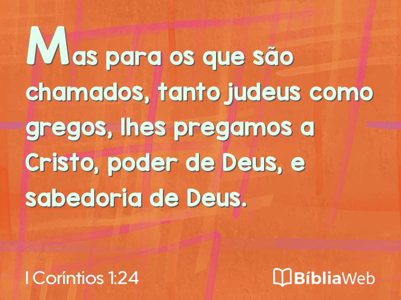 I Coríntios 1:24 em imagem para compartilhar