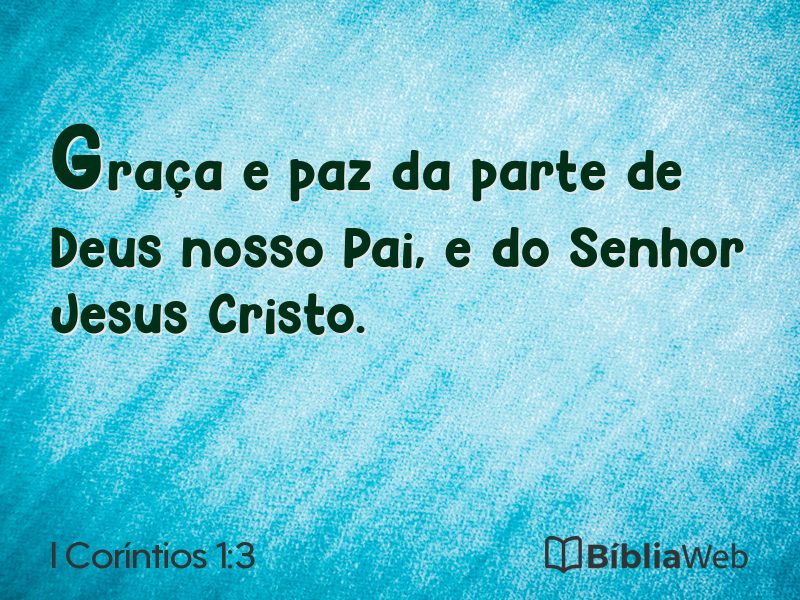 I Coríntios 1:3 em imagem para compartilhar