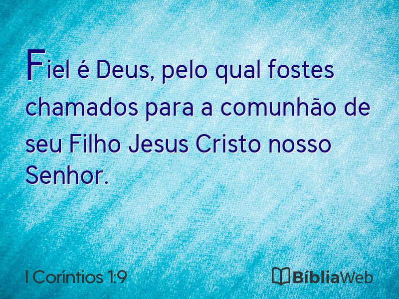 I Coríntios 1:9 em imagem para compartilhar