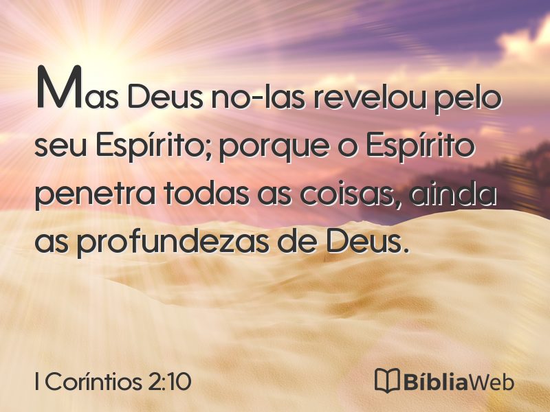 I Coríntios 2:10 em imagem para compartilhar