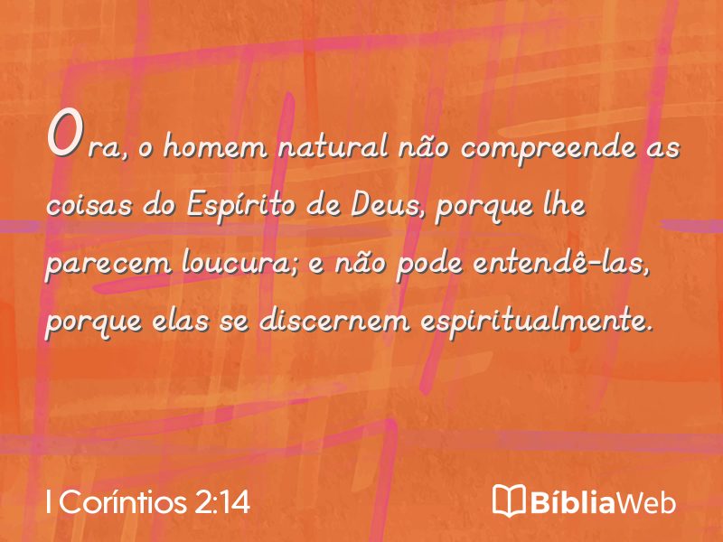 I Coríntios 2:14 em imagem para compartilhar
