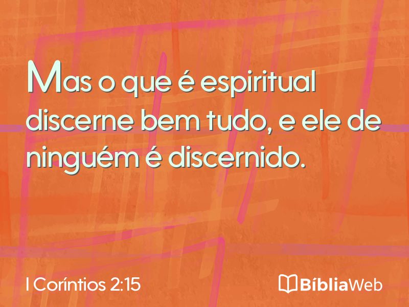 I Coríntios 2:15 em imagem para compartilhar