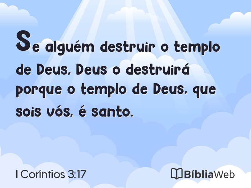 I Coríntios 3:17 em imagem para compartilhar