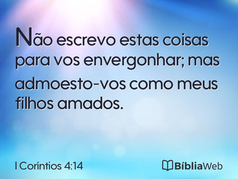 I Coríntios 4:14 em imagem para compartilhar