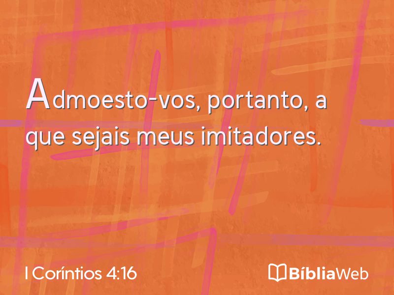 I Coríntios 4:16 em imagem para compartilhar