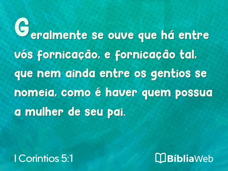 I Coríntios 5:1 em imagem para compartilhar