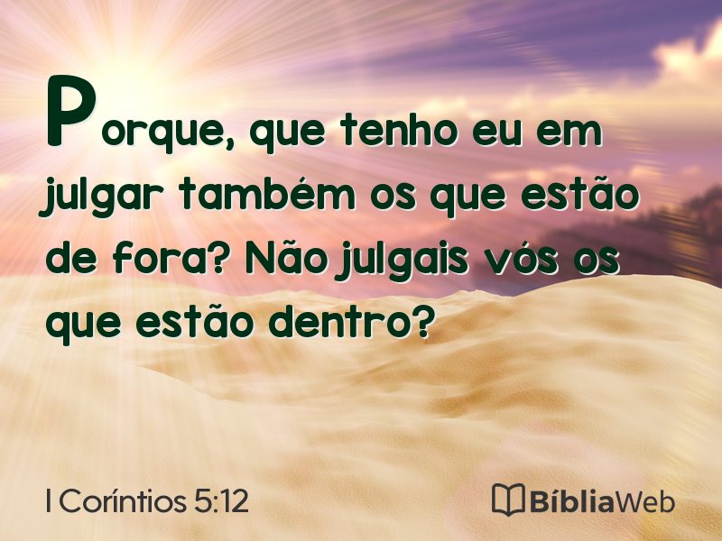 I Coríntios 5:12 em imagem para compartilhar