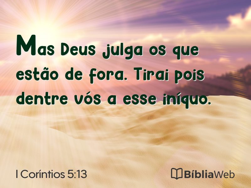 I Coríntios 5:13 em imagem para compartilhar