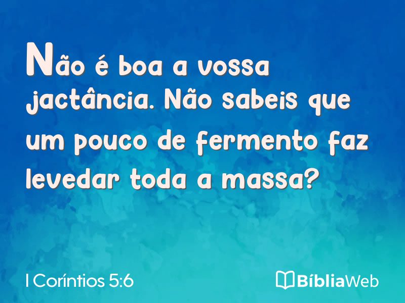 I Coríntios 5:6 em imagem para compartilhar