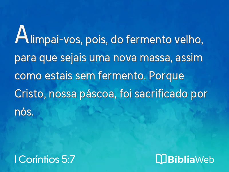 I Coríntios 5:7 em imagem para compartilhar