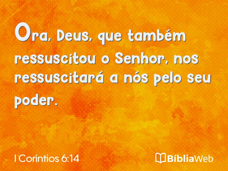 I Coríntios 6:14 em imagem para compartilhar