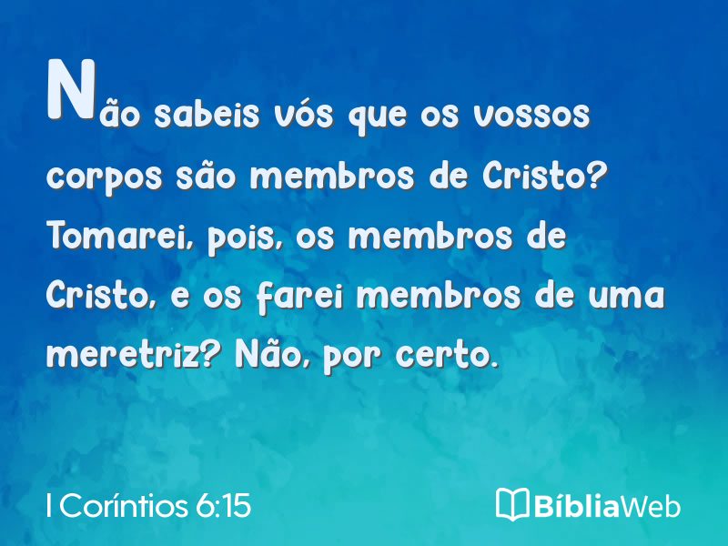 I Coríntios 6:15 em imagem para compartilhar