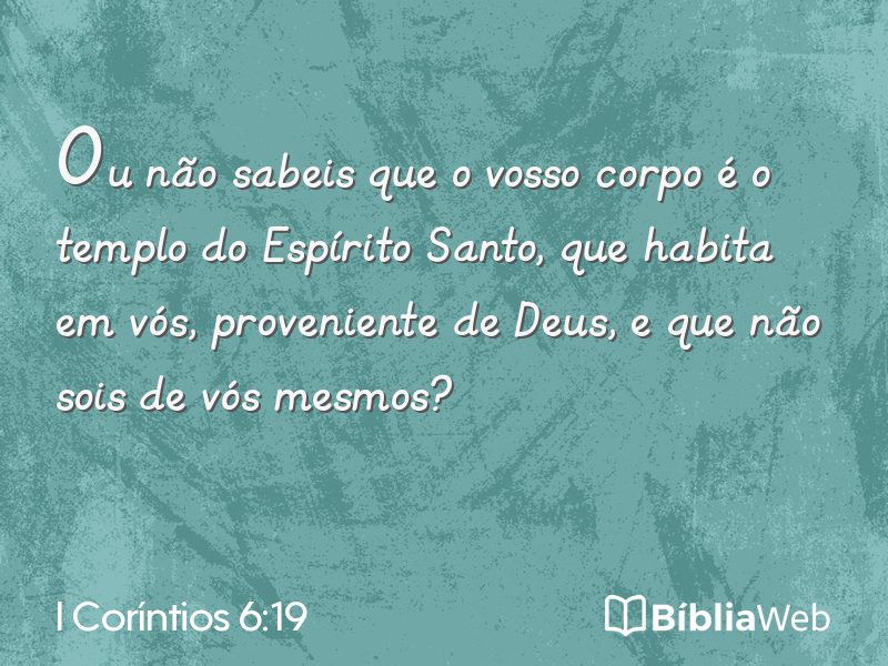 I Coríntios 6:19 em imagem para compartilhar