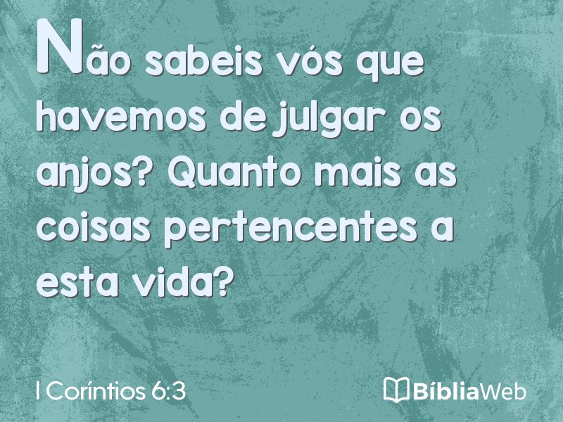 I Coríntios 6:3 em imagem para compartilhar