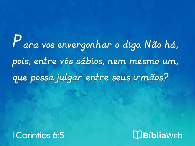 I Coríntios 6:5 em imagem para compartilhar