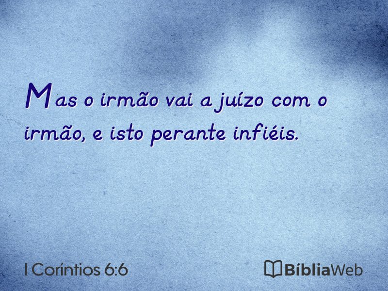 I Coríntios 6:6 em imagem para compartilhar