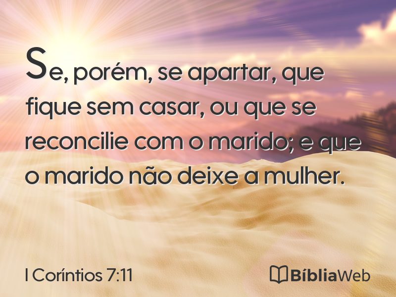 I Coríntios 7:11 em imagem para compartilhar