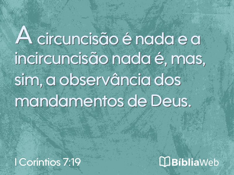 I Coríntios 7:19 em imagem para compartilhar