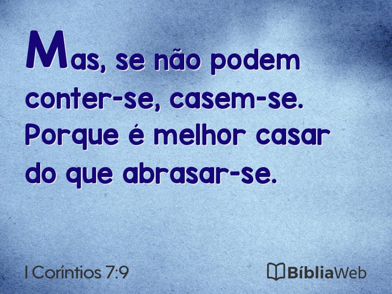 I Coríntios 7:9 em imagem para compartilhar