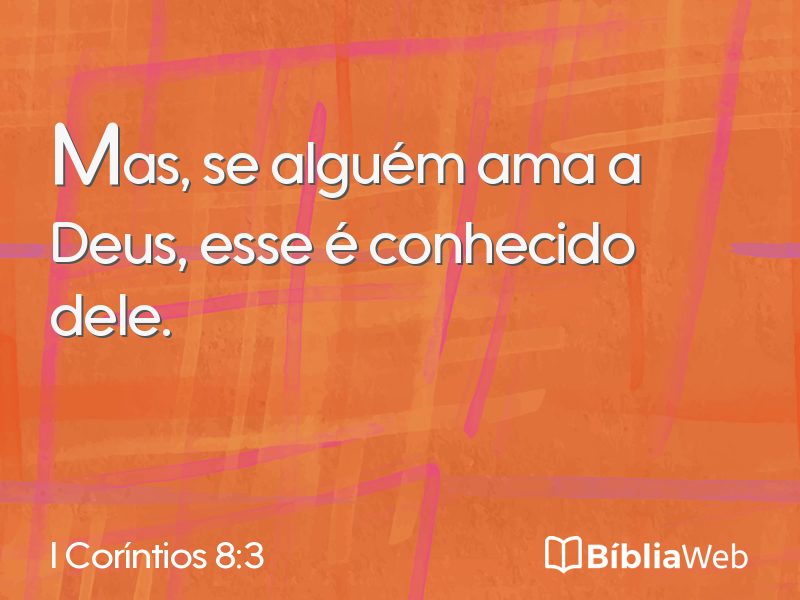 I Coríntios 8:3 em imagem para compartilhar