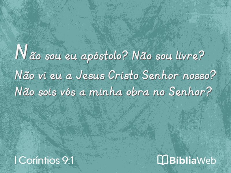 I Coríntios 9:1 em imagem para compartilhar