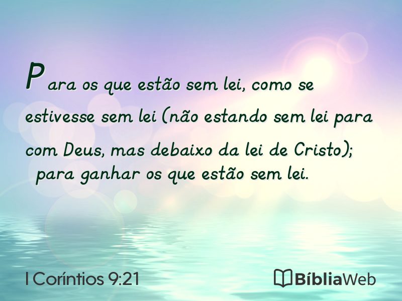 I Coríntios 9:21 em imagem para compartilhar