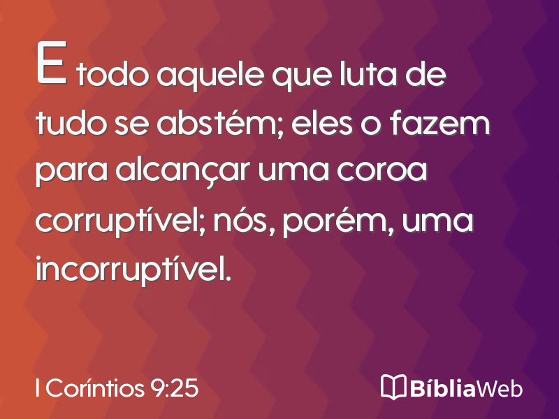 I Coríntios 9:25 em imagem para compartilhar