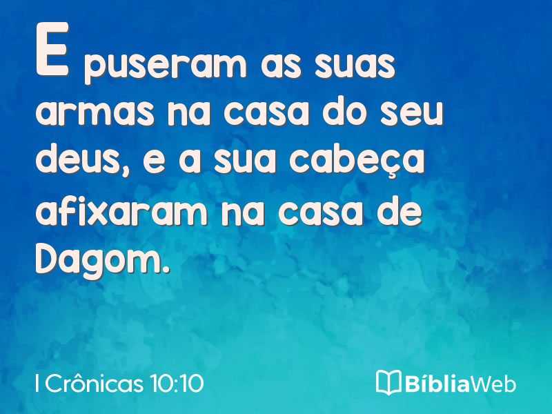 I Crônicas 10:10 em imagem para compartilhar