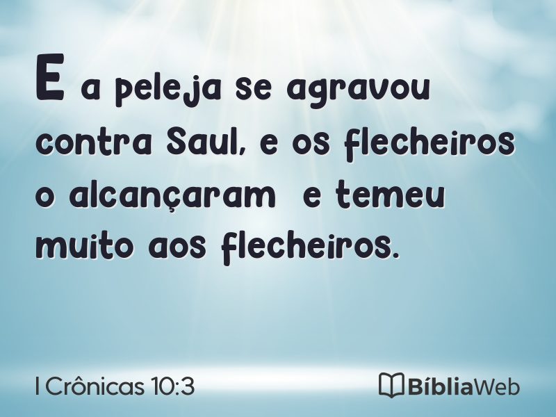 I Crônicas 10:3 em imagem para compartilhar
