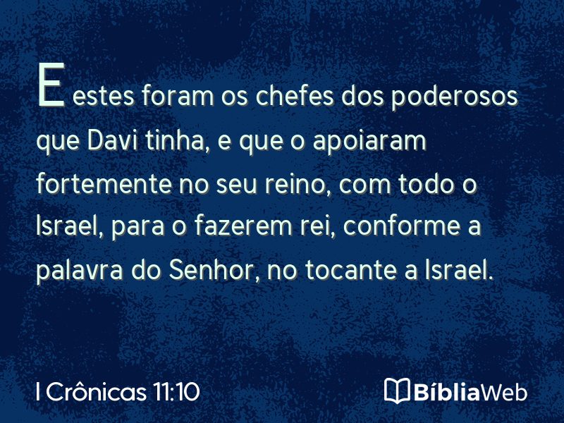 I Crônicas 11:10 em imagem para compartilhar
