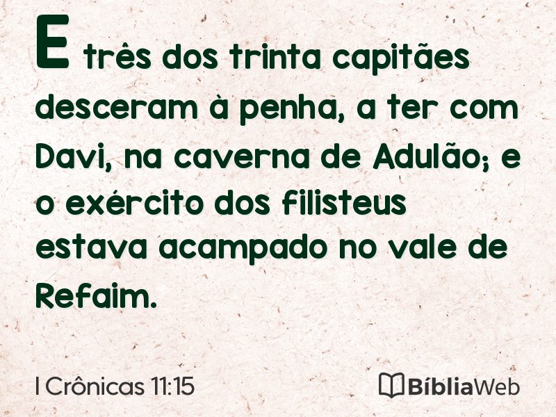 I Crônicas 11:15 em imagem para compartilhar
