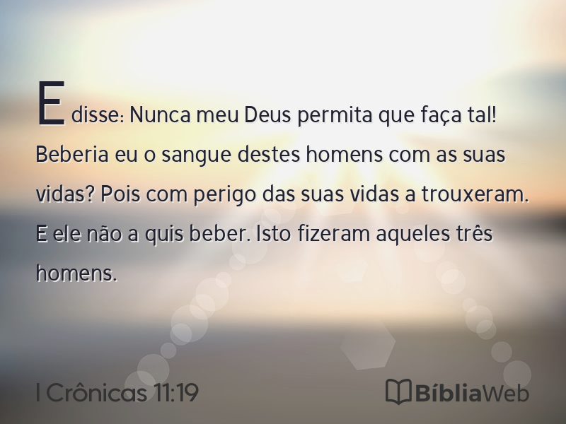 I Crônicas 11:19 em imagem para compartilhar