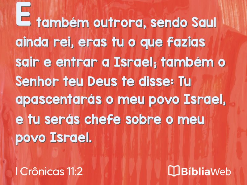 I Crônicas 11:2 em imagem para compartilhar
