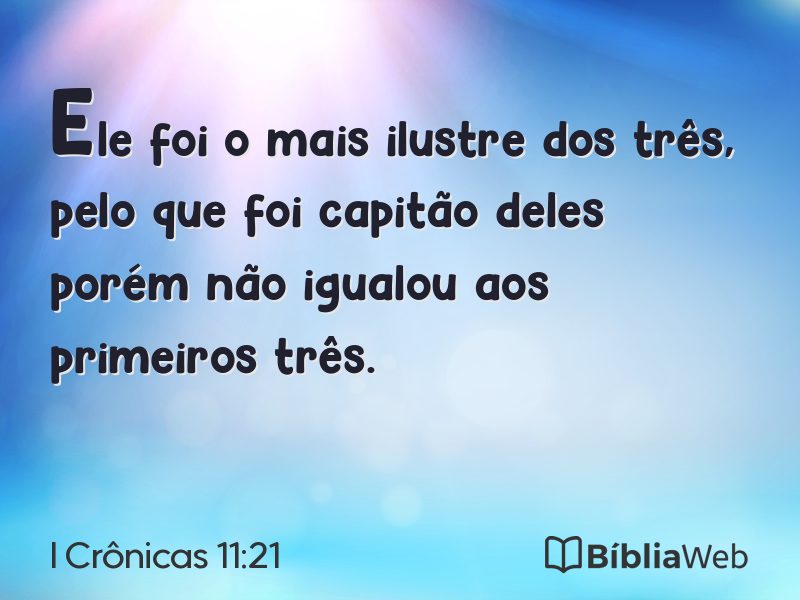 I Crônicas 11:21 em imagem para compartilhar