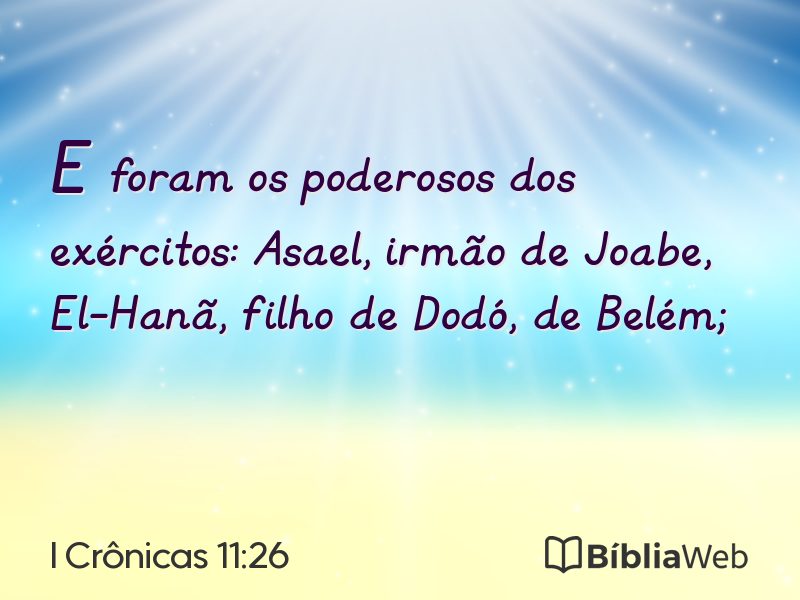 I Crônicas 11:26 em imagem para compartilhar