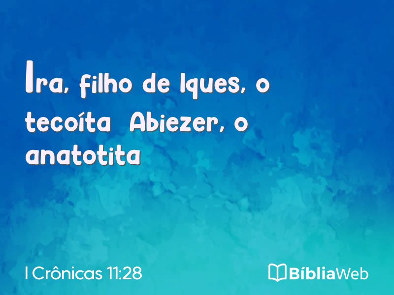 I Crônicas 11:28 em imagem para compartilhar