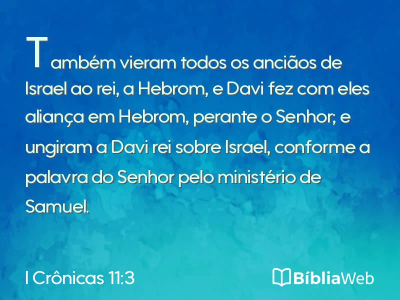 I Crônicas 11:3 em imagem para compartilhar