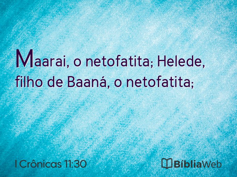 I Crônicas 11:30 em imagem para compartilhar