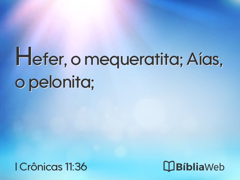 I Crônicas 11:36 em imagem para compartilhar