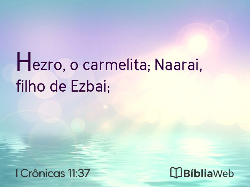 I Crônicas 11:37 em imagem para compartilhar