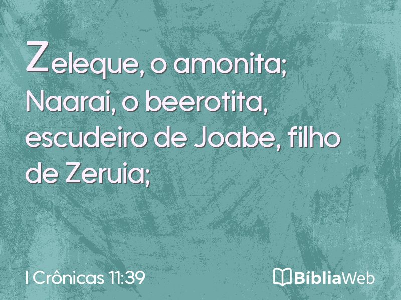 I Crônicas 11:39 em imagem para compartilhar