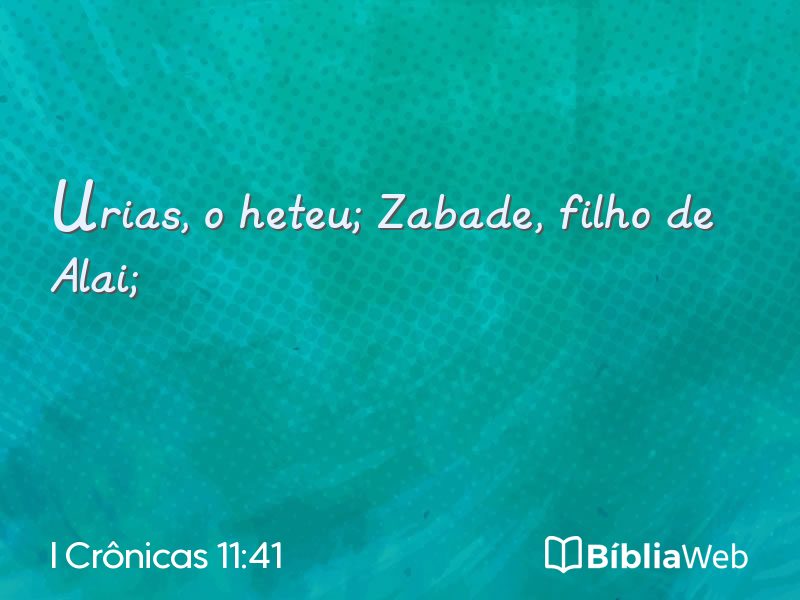 I Crônicas 11:41 em imagem para compartilhar