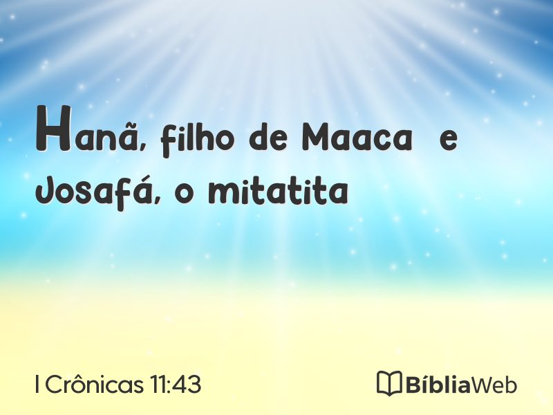 I Crônicas 11:43 em imagem para compartilhar
