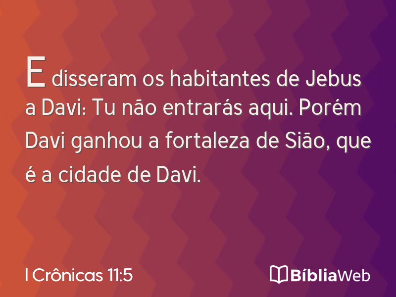 I Crônicas 11:5 em imagem para compartilhar