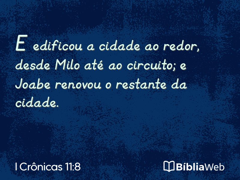 I Crônicas 11:8 em imagem para compartilhar