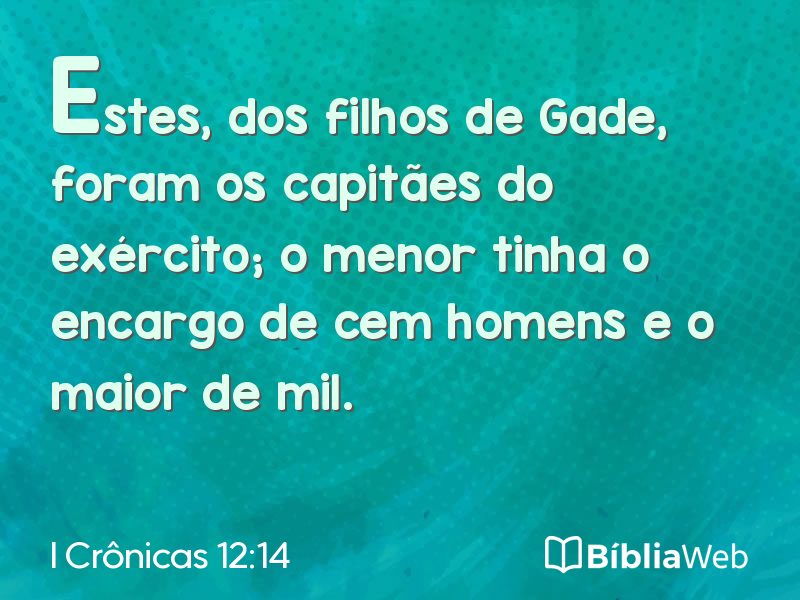 I Crônicas 12:14 em imagem para compartilhar