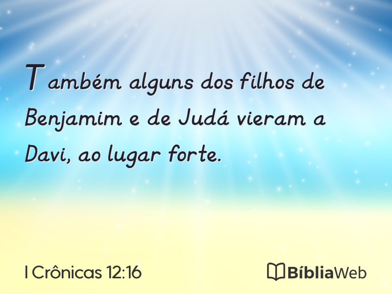 I Crônicas 12:16 em imagem para compartilhar