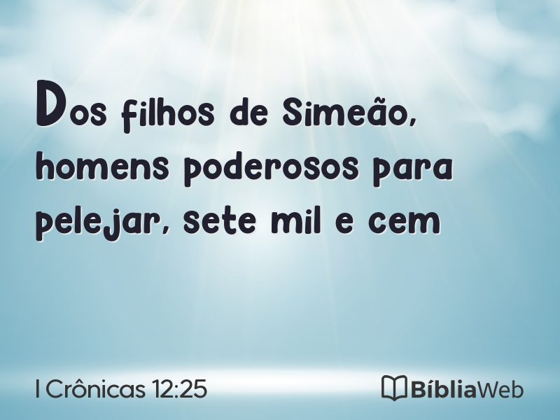 I Crônicas 12:25 em imagem para compartilhar